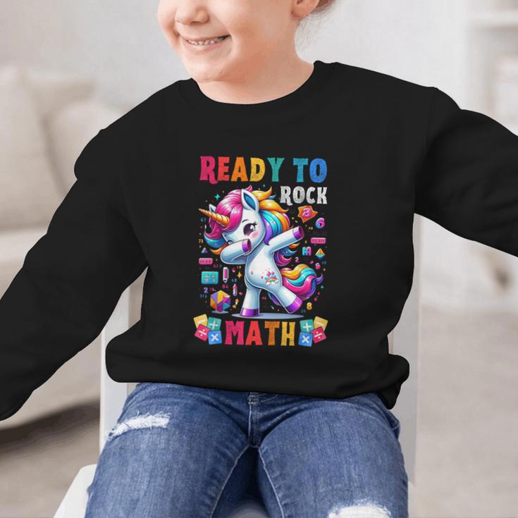 Student Back To School Math Squad Kids Girls Smarter Unicorn Graphic Kid Sweatshirt