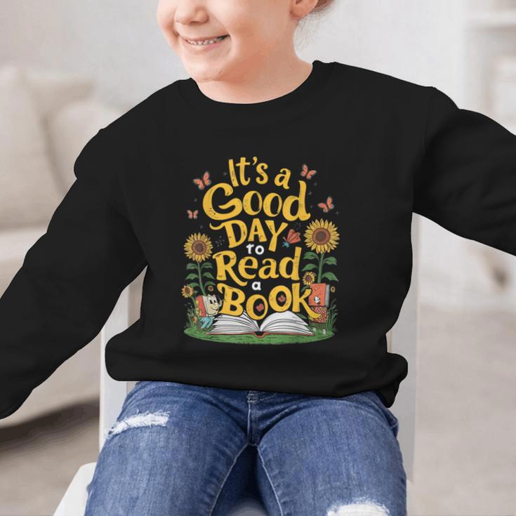 Student It's A Good Day To Read a Book Back To School Graphic Kid Sweatshirt