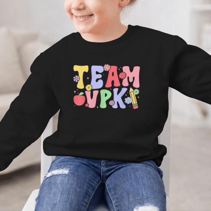 Team VPK First Day Of VPK Back To School VPK Graphic Kid Sweatshirt