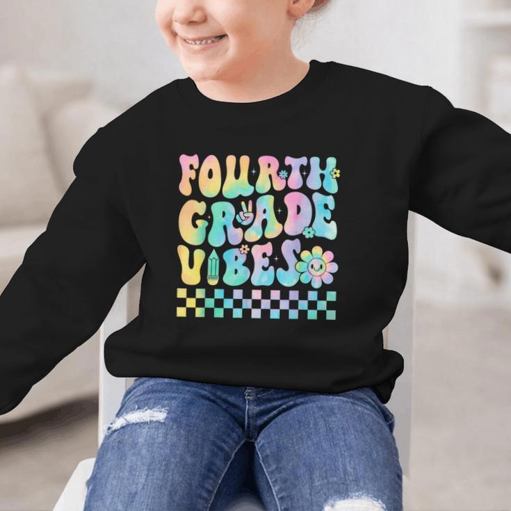 Tie Dye 4th Grade Vibes Fourth Grade Retro Back To School Graphic Kid Sweatshirt Tie Dye 4th Grade Vibes Fourth Grade Retro Back To School Graphic Kid Sweatshirt