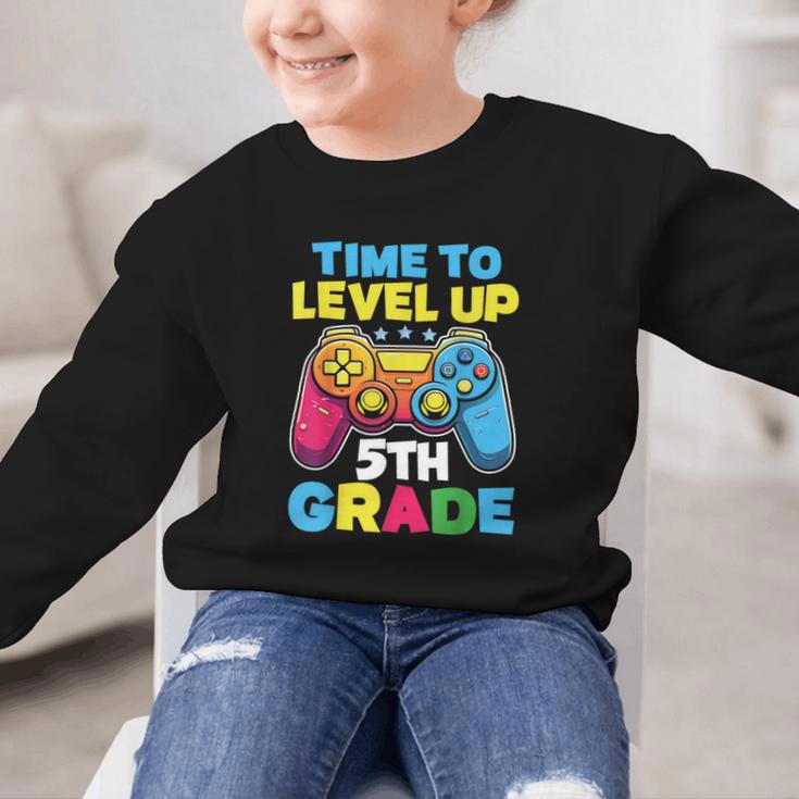 Time To Level Up 5th Grade Video Gamer Kids Back To School Graphic Kid Sweatshirt
