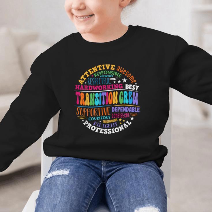 Transition Crew Squad Appreciation Week Back To School Graphic Kid Sweatshirt Transition Crew Squad Appreciation Week Back To School Graphic Kid Sweatshirt
