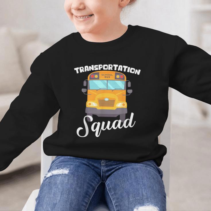Transportation Squad Back To School Bus Driver Monitor Aide Graphic Kid Sweatshirt Transportation Squad Back To School Bus Driver Monitor Aide Graphic Kid Sweatshirt