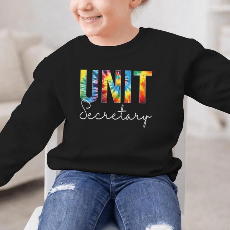 Unit Secretary Women Tie Dye Back To School Appreciation Day Graphic Kid Sweatshirt Unit Secretary Women Tie Dye Back To School Appreciation Day Graphic Kid Sweatshirt