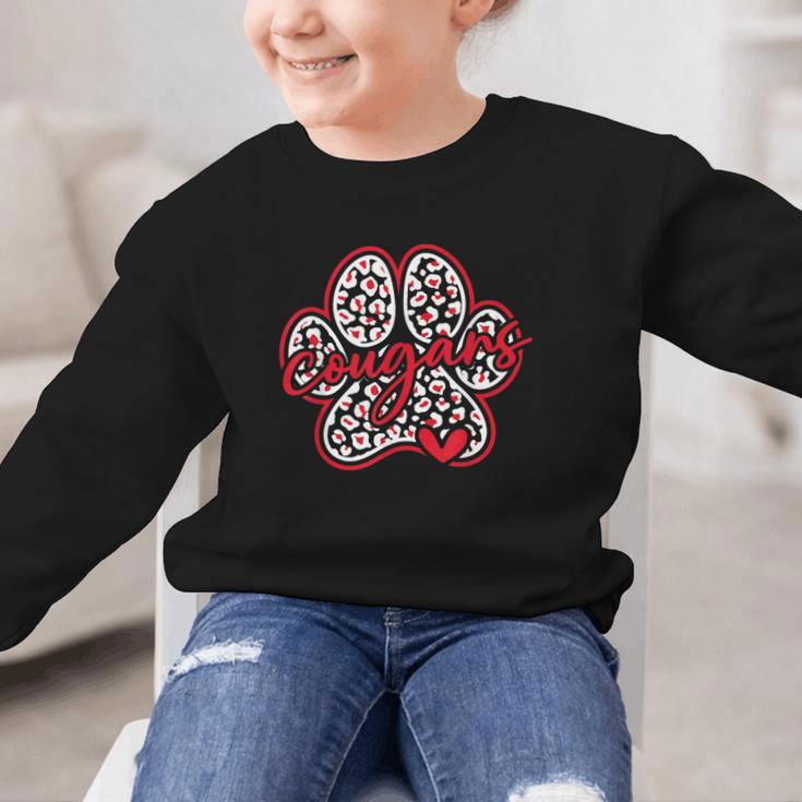 Vintage Cougars School Sports Team Spirit Back To School Graphic Kid Sweatshirt Vintage Cougars School Sports Team Spirit Back To School Graphic Kid Sweatshirt