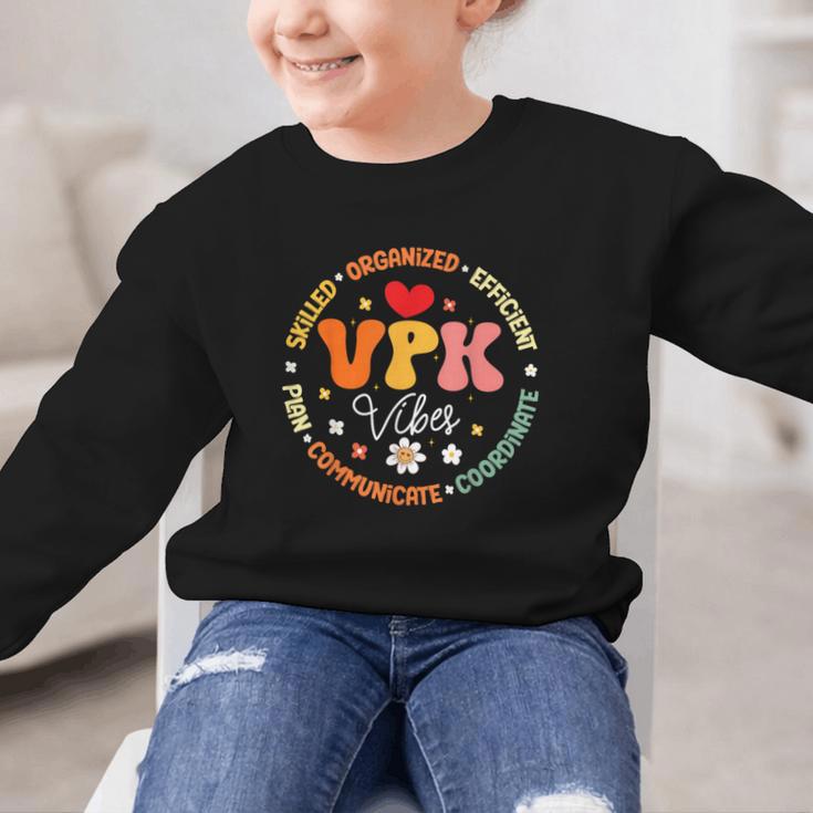 VPK Vibes First Day Of Back To School Appreciation Week Graphic Kid Sweatshirt VPK Vibes First Day Of Back To School Appreciation Week Graphic Kid Sweatshirt
