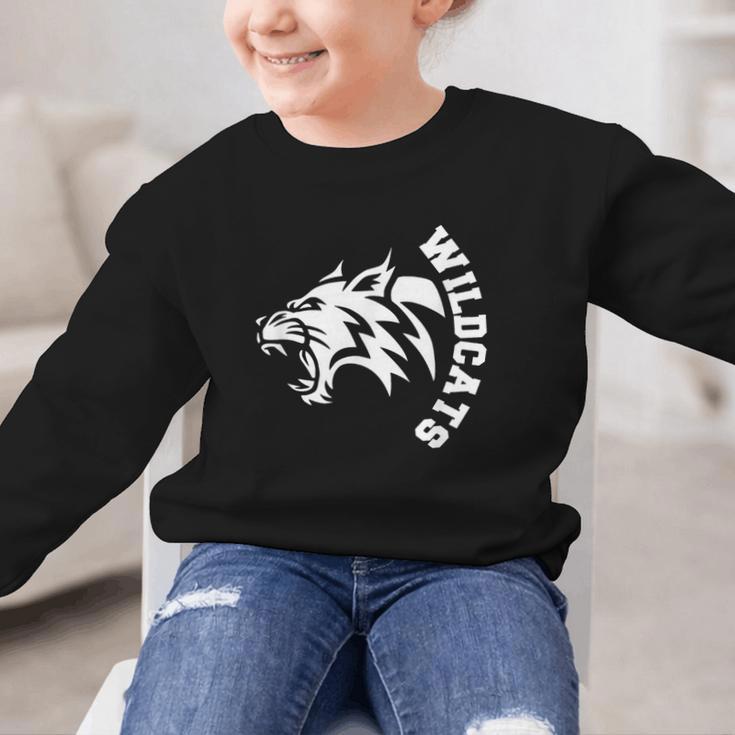 Wildcats High School Spirit Fan Team Back To School Graphic Kid Sweatshirt Wildcats High School Spirit Fan Team Back To School Graphic Kid Sweatshirt