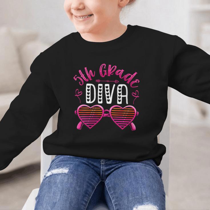 Women's 5th Grade Diva Back To School Fifth Grade For Girls Graphic Kid Sweatshirt Women's 5th Grade Diva Back To School Fifth Grade For Girls Graphic Kid Sweatshirt