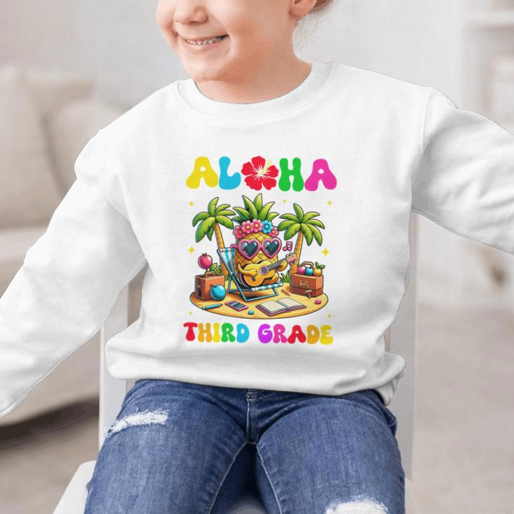 Aloha Third Grade Pineapple Hawaii Back To School Kids Girl Performance Graphic Kid Sweatshirt Aloha Third Grade Pineapple Hawaii Back To School Kids Girl Performance Graphic Kid Sweatshirt