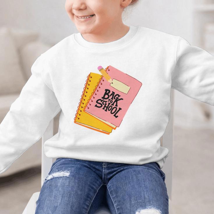 Back To School Notebook And Pencil Graphic Design Premium Tri-Blend Graphic Kid Sweatshirt