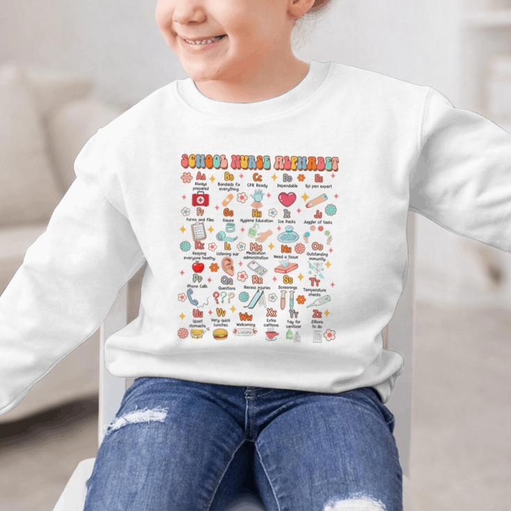 Back To School School Nurse Alphabet School Nurse Life Graphic Kid Sweatshirt