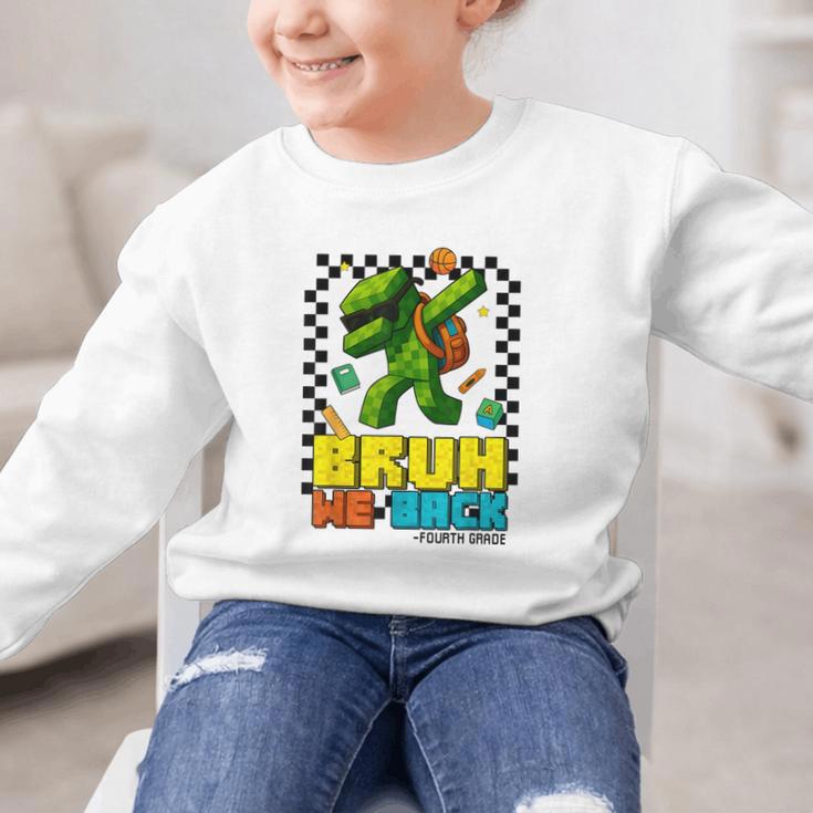 Bruh We Back 4th Grade Back To School Gamer Dabbing Boy Kids Graphic Kid Sweatshirt Bruh We Back 4th Grade Back To School Gamer Dabbing Boy Kids Graphic Kid Sweatshirt