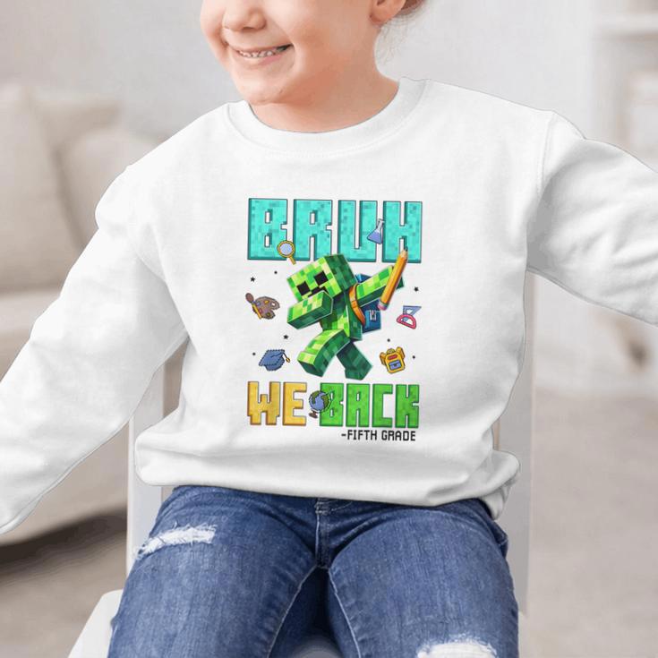 Bruh We Back 5th Grade Back To School Gamer Dabbing Boy Kids Graphic Kid Sweatshirt Bruh We Back 5th Grade Back To School Gamer Dabbing Boy Kids Graphic Kid Sweatshirt