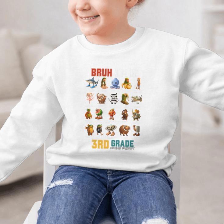 Bruh I’m In 3rd Grade Back To School Italian Brainrot Premium Tri-Blend Graphic Kid Sweatshirt