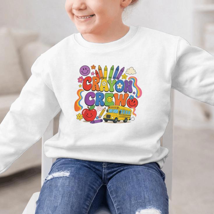Crayon Crew Cute Back To School Vibes Student Graphic Kid Sweatshirt Crayon Crew Cute Back To School Vibes Student Graphic Kid Sweatshirt