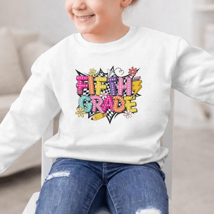 First Day Of School Fifth Grade Back To School Kids Graphic Kid Sweatshirt First Day Of School Fifth Grade Back To School Kids Graphic Kid Sweatshirt