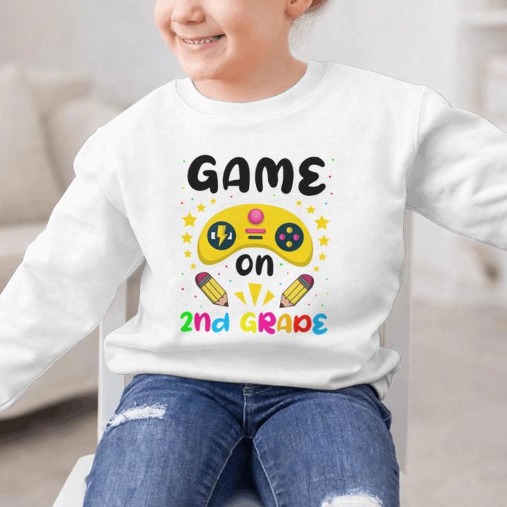 Game On 2nd Grade Cute Video Gamer Back To School 2026 Kids Graphic Kid Sweatshirt