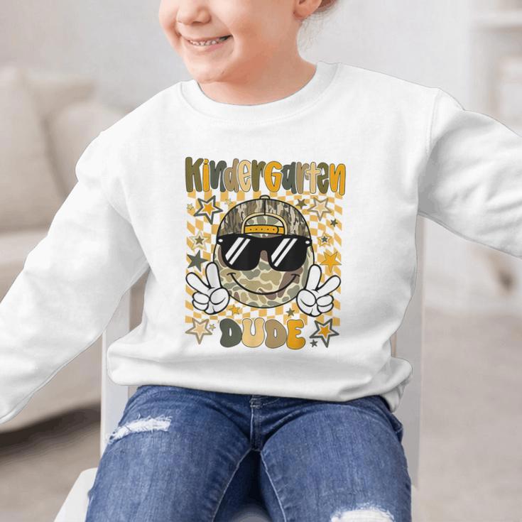Kindergarten Camo Camouflage Smile Face Back To School Kids Graphic Kid Sweatshirt Kindergarten Camo Camouflage Smile Face Back To School Kids Graphic Kid Sweatshirt