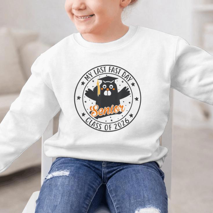 My Last First Day Senior 2026 Cat Back To School Cool Class Graphic Kid Sweatshirt My Last First Day Senior 2026 Cat Back To School Cool Class Graphic Kid Sweatshirt