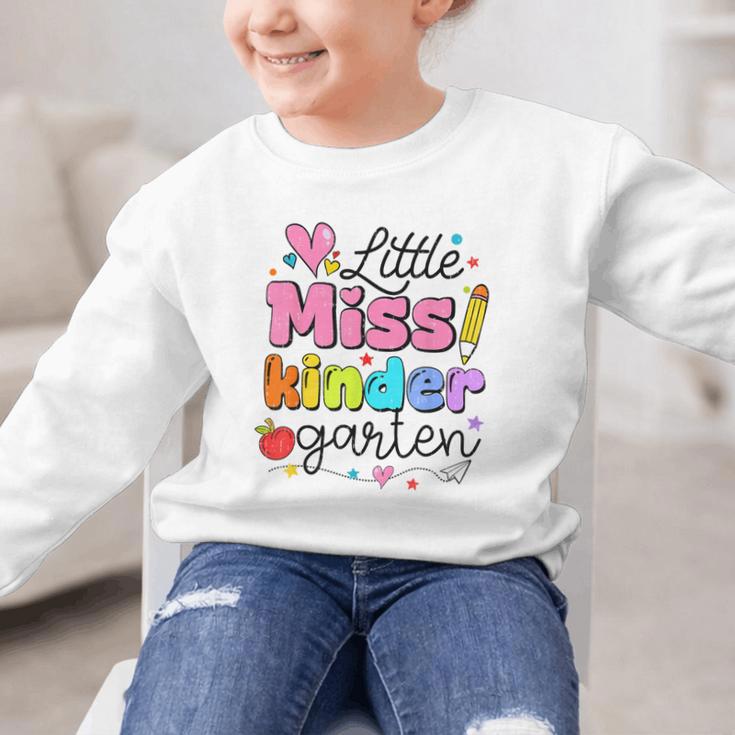 Little Miss Kindergarten Back To School Cute Kinder Girls Graphic Kid Sweatshirt Little Miss Kindergarten Back To School Cute Kinder Girls Graphic Kid Sweatshirt