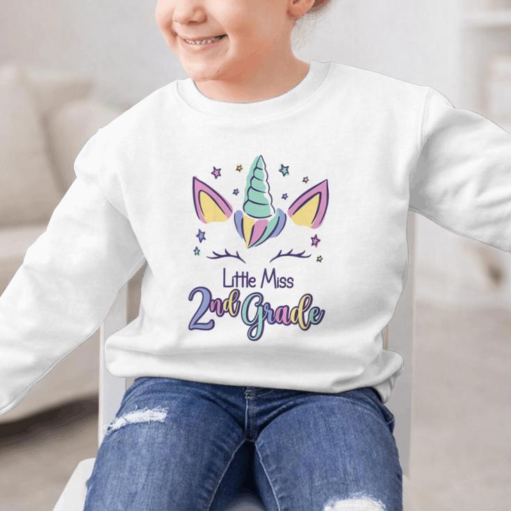 Little Miss Second Grade 2025 2nd Grade Back To School Graphic Kid Sweatshirt Little Miss Second Grade 2025 2nd Grade Back To School Graphic Kid Sweatshirt