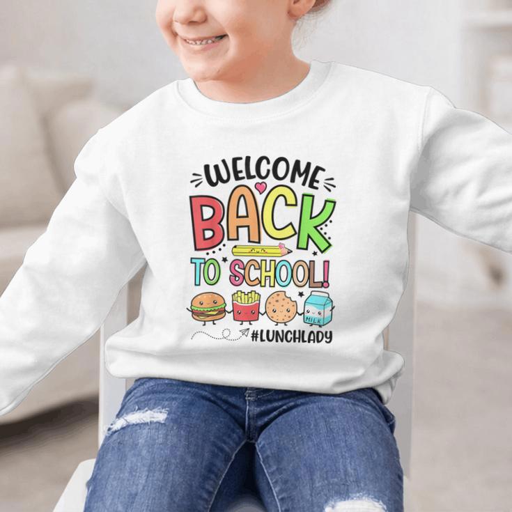 Lunch Lady Welcome Back To School First Day Of School Graphic Kid Sweatshirt