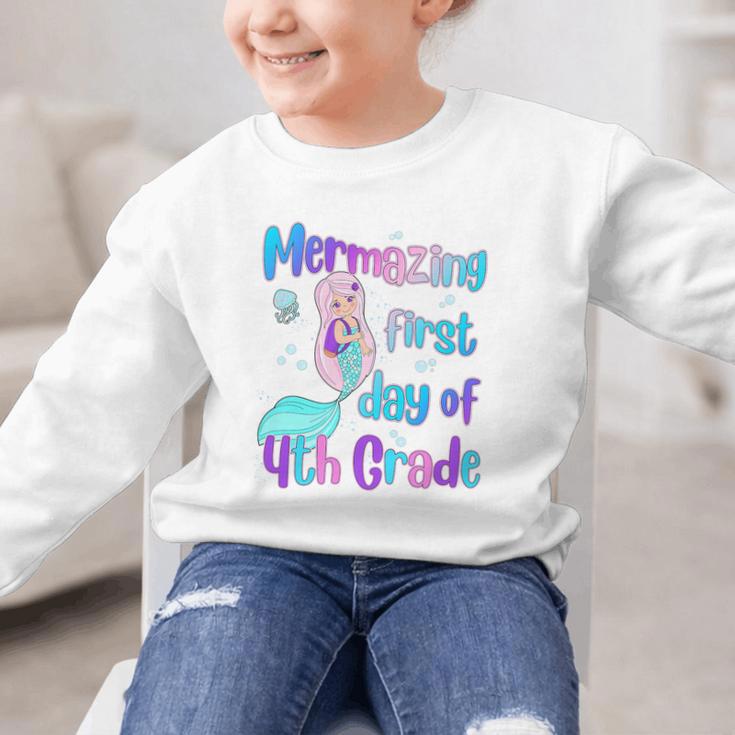 Mermazing First Day Of Fourth Grade Back To School Mermaid Premium Tri-Blend Graphic Kid Sweatshirt Mermazing First Day Of Fourth Grade Back To School Mermaid Premium Tri-Blend Graphic Kid Sweatshirt