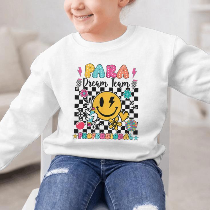 Para Dream Team Paraprofessional First Day Back To School Graphic Kid Sweatshirt Para Dream Team Paraprofessional First Day Back To School Graphic Kid Sweatshirt