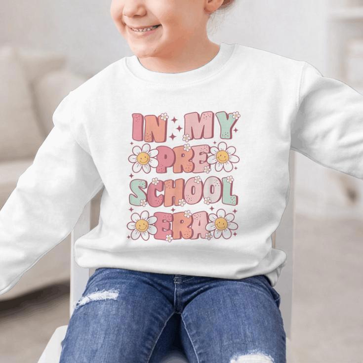 In My Preschool Era Retro Cute Groovy Pre K Back To School Graphic Kid Sweatshirt In My Preschool Era Retro Cute Groovy Pre K Back To School Graphic Kid Sweatshirt