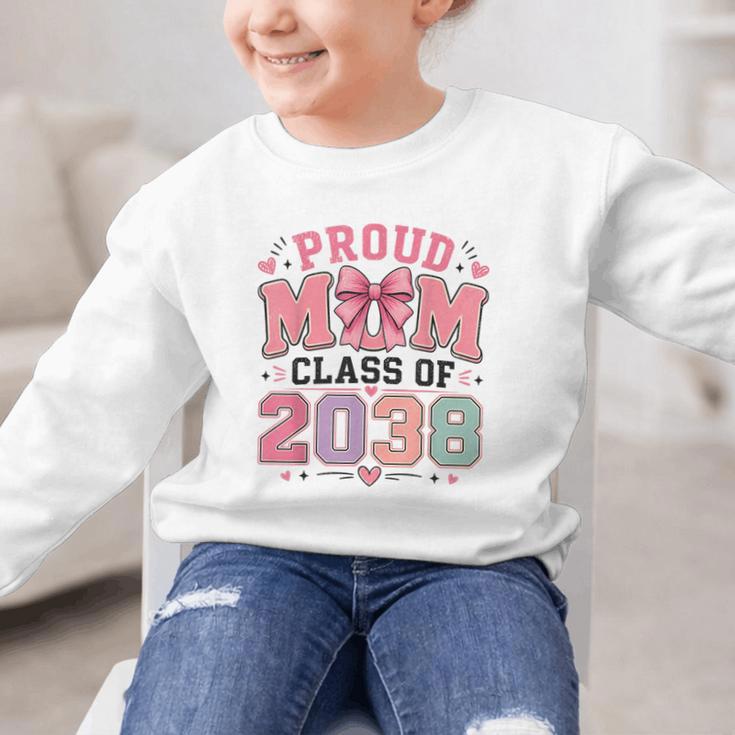 Proud Mom Class Of 2038 Retro Kindergarten Back To School Graphic Kid Sweatshirt Proud Mom Class Of 2038 Retro Kindergarten Back To School Graphic Kid Sweatshirt
