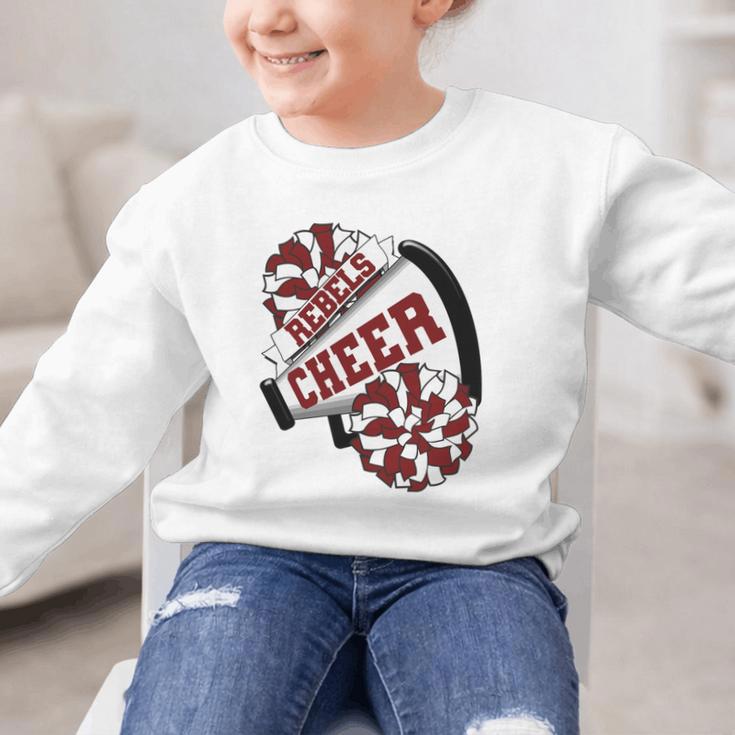 Rebels Cheer Back To School Cheerleading Spirit M Performance Graphic Kid Sweatshirt Rebels Cheer Back To School Cheerleading Spirit M Performance Graphic Kid Sweatshirt