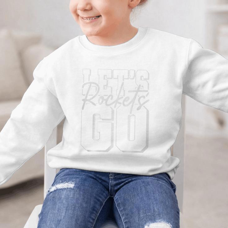 Rockets Back To School Spirit Premium Tri-Blend Graphic Kid Sweatshirt Rockets Back To School Spirit Premium Tri-Blend Graphic Kid Sweatshirt