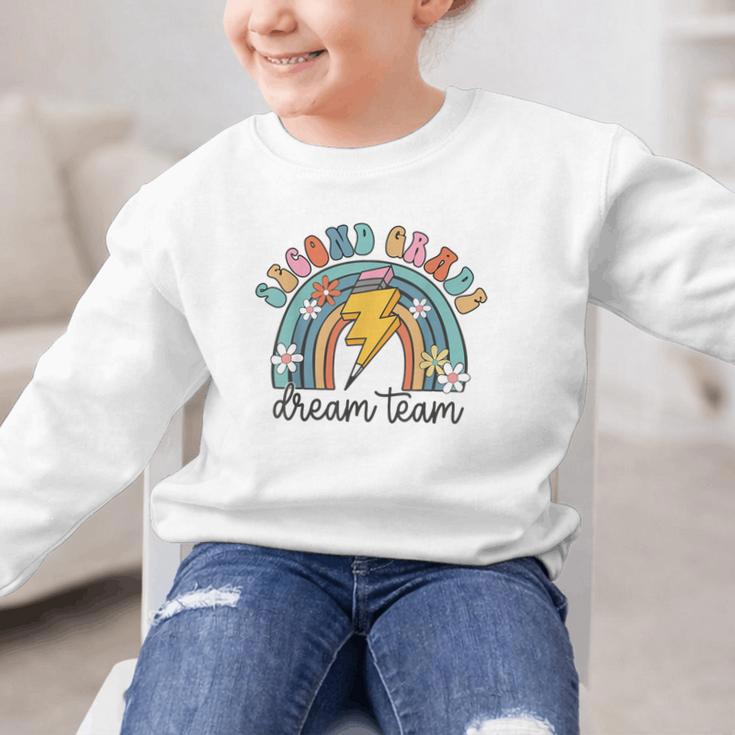 Second Grade Dream Team 1st Day Of 2nd Grade Back To School Graphic Kid Sweatshirt Second Grade Dream Team 1st Day Of 2nd Grade Back To School Graphic Kid Sweatshirt
