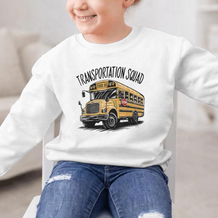 Transportation Squad Bus Drivers Back To School Graphic Kid Sweatshirt Transportation Squad Bus Drivers Back To School Graphic Kid Sweatshirt