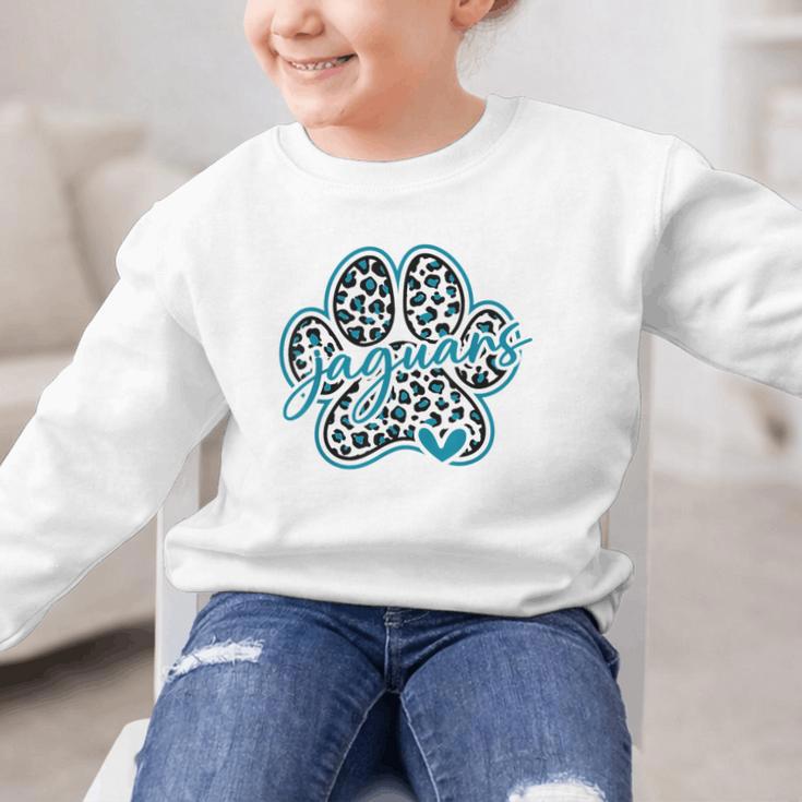Vintage Jaguar School Sports Team Spirit Back To School Graphic Kid Sweatshirt