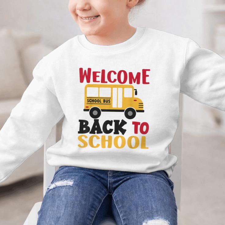 Welcome Back To School For Bus Drivers First Day Of School Graphic Kid Sweatshirt