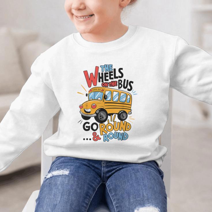 The Wheels On The Bus Toddler Kids Back To School Graphic Kid Sweatshirt The Wheels On The Bus Toddler Kids Back To School Graphic Kid Sweatshirt