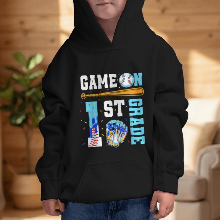 1st Grade Back To School Baseball Drip Ice Cream Game On Graphic Kid Hoodie 1st Grade Back To School Baseball Drip Ice Cream Game On Graphic Kid Hoodie