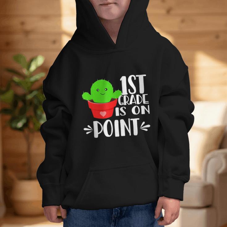 1st Grade Is On Point Cactus Back To School Graphic Kid Hoodie 1st Grade Is On Point Cactus Back To School Graphic Kid Hoodie