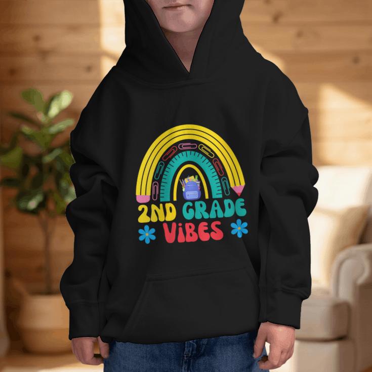 2nd Grade Vibes Back To School Rainbow Second Grade Graphic Kid Hoodie 2nd Grade Vibes Back To School Rainbow Second Grade Graphic Kid Hoodie