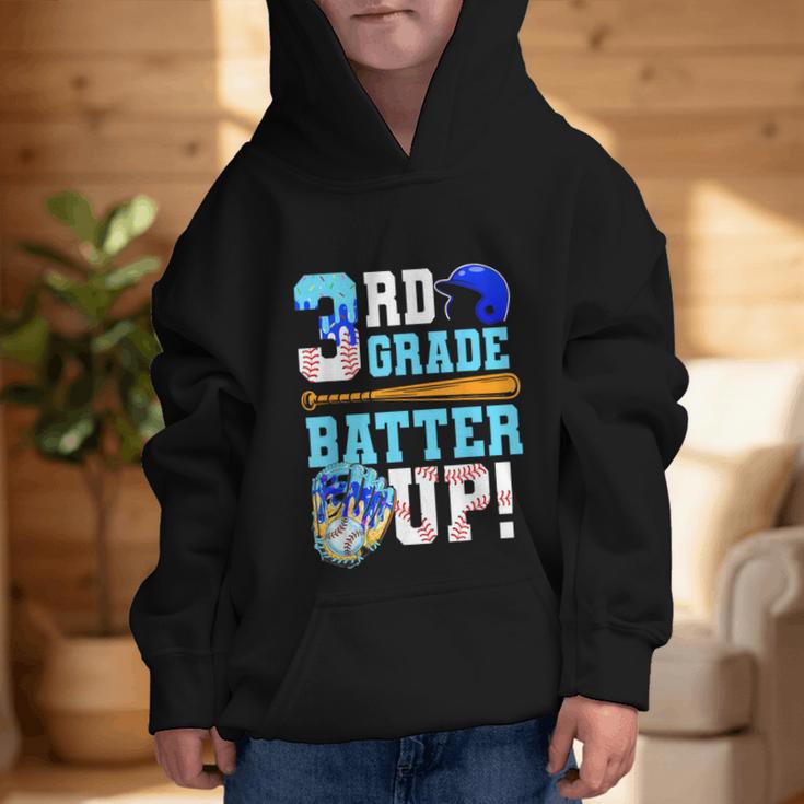 3rd Grade Back To School Baseball Drip Ice Cream Batter Up Graphic Kid Hoodie 3rd Grade Back To School Baseball Drip Ice Cream Batter Up Graphic Kid Hoodie