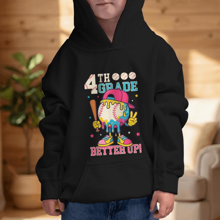 4th Grade Back To School Baseball Drip Ice Cream Game On Graphic Kid Hoodie 4th Grade Back To School Baseball Drip Ice Cream Game On Graphic Kid Hoodie