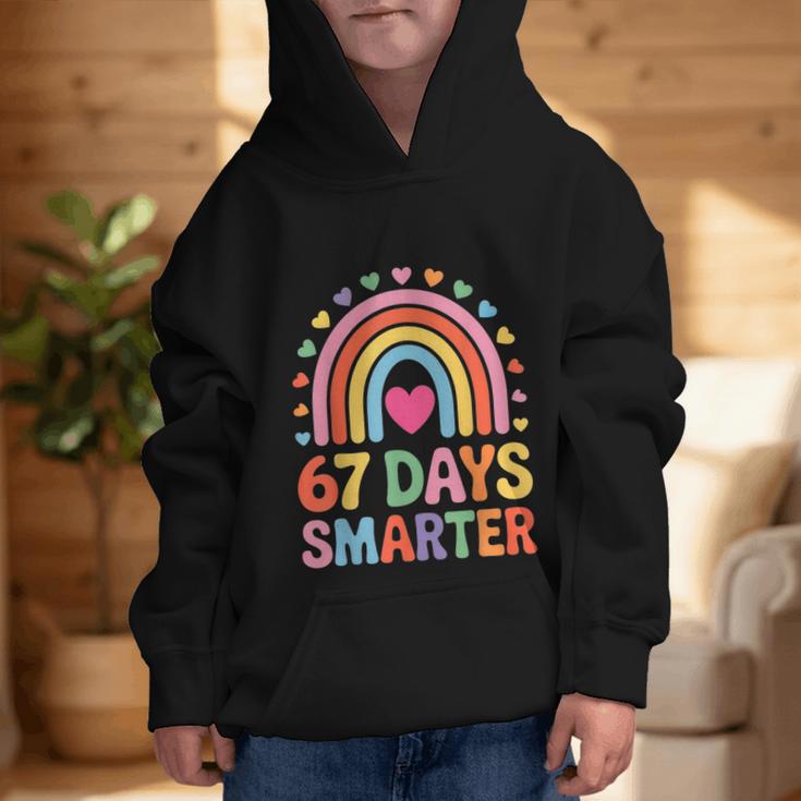 67 Days Smarter Rainbow For Back To School Kids Graphic Kid Hoodie