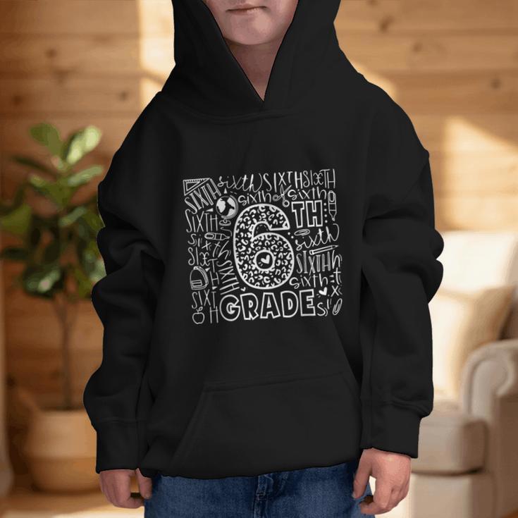 6th Grade Typography Team Sixth Grade Back To School Graphic Kid Hoodie