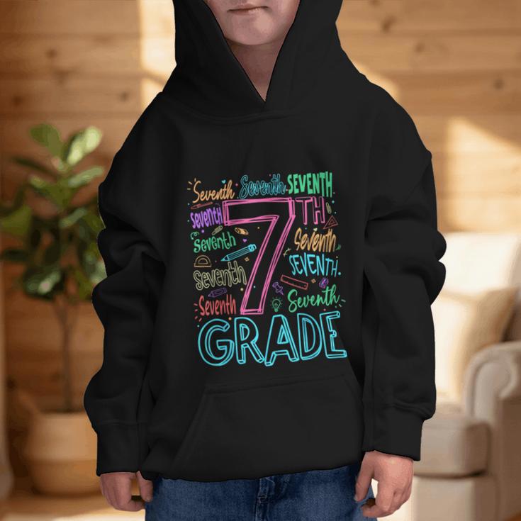 7th Grade Typography Team Seventh Grade Back To School Kids Graphic Kid Hoodie