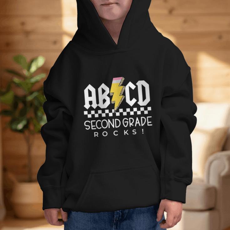 ABCD Second Grade Rocks First Day Of School Back To School Graphic Kid Hoodie ABCD Second Grade Rocks First Day Of School Back To School Graphic Kid Hoodie