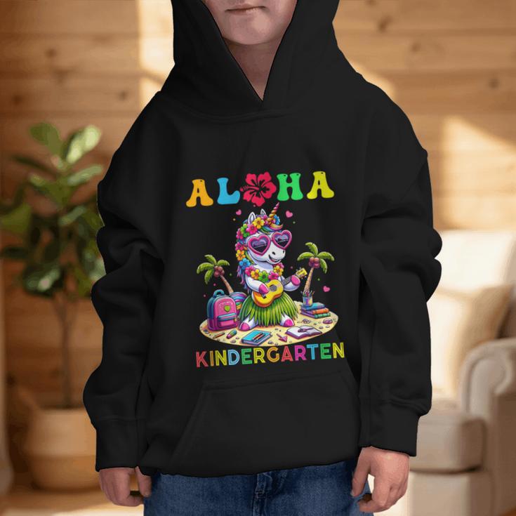 Aloha Kindergarten Unicorn Hawaii Back To School Kids Girl Graphic Kid Hoodie
