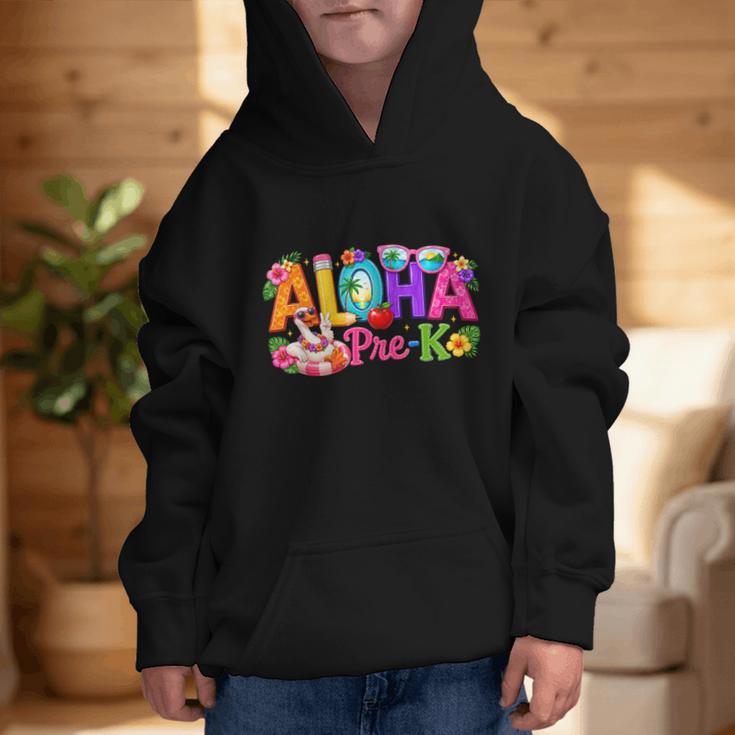 Aloha Pre-K Tropical Floral Beach Silly Goose Back To School Graphic Kid Hoodie