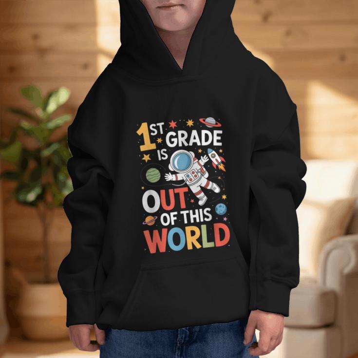 Back To School 1st Grade Is Out Of This World Graphic Kid Hoodie