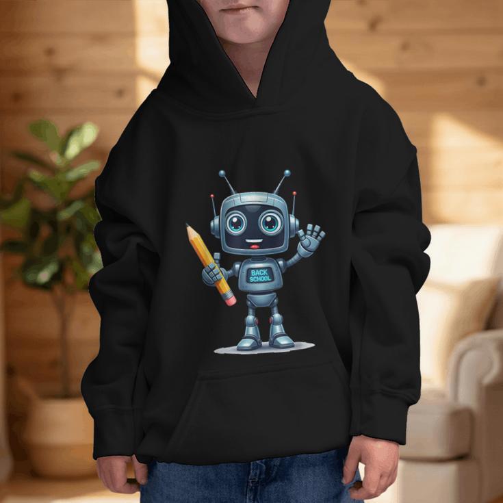 Back To School 2025 Robot Pencil For Kids Graphic Kid Hoodie